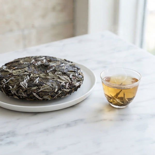 Bai Mudan Cake White Peony Tea Cake, 2019 Laoshu Mudan, Fuding Fujian