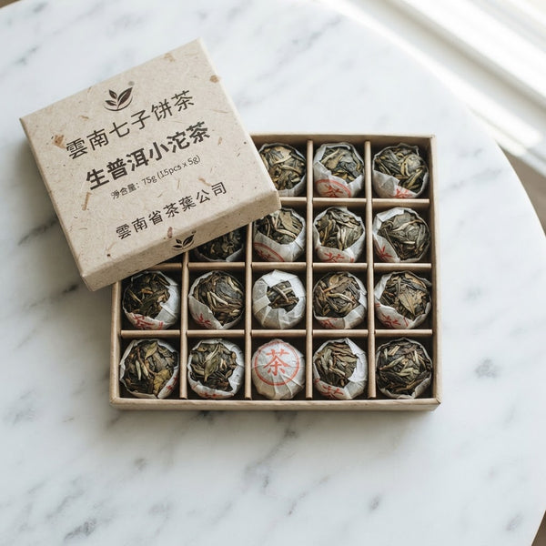 Raw Pu'er Mini Tuocha, 15pcs in box