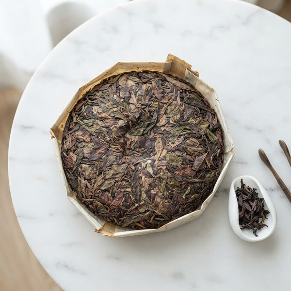 Raw Pu'er Teacake, Purple Tea